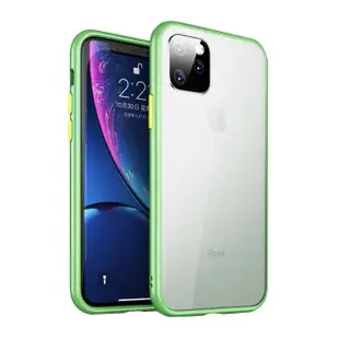 iPhone 11 Pro手機保護殼撞色軟邊磨砂背蓋防撞防摔款(11ProMax保護殼 11ProMax手機殼)