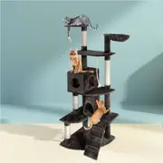 193cm i.Pet Cat Tree Tower Scratching Post Scratcher Condo House Trees Grey