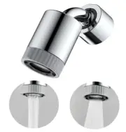 Kitchen Faucet Aerator 720° Swivel Super Wide Angle 2 Water Outlet 2 Ball Joint