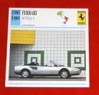 1980-89 Ferrari Mondial 8 Cabriolet - Edito-Service, SA collector card