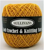 1 x 4ply Equivalent Soft Crochet & Knitting Yarn BUTTERSCOTCH 100% Rayon 36186