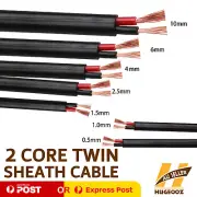 2 Core Cable 0.5mm 1mm 2.5mm 4mm 6mm 10mm 13mm Vehicle Battery Solar Twin Wire