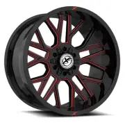 20x9 XF Off-Road XF-235 Gloss Black & Red Milled Wheel 6x135/6x5.5 (12mm)