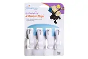 4pc Dreambaby Strollerbuddy Blanket Clips Attachment Peg For Stroller Pram White