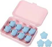 uxcell 8 Pcs Duvet Cover Pins to Hold Comforter Inside, Duvet Clips with Soft Fabric Material for Quilt Cushions Curtains, Light Blue (Flower)
