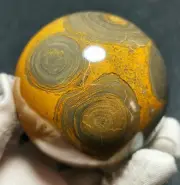 RARE 291g Natural Polished Money Banded Agate Crystal Sphere Ball Healing YX322