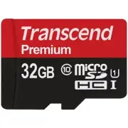For Galaxy A15/A14 Transcend 32GB Memory Card High Speed MicroSD Class 10