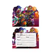 10PC Ninja Turtles Invitation Cards Party Supplies Birthday Decorations