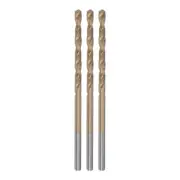 3pcs 2.4mm Titanium Coated M42 High Speed Steel 8% Cobalt (HSS) Twist Drill Bits