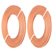 18 Gauge 3mm Wide Flat Wire, 16.4Ft 2 Roll Bendable Flat Bezel Wire, Copper