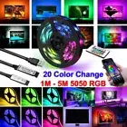 1-5M 5V USB LED Strip Lights TV Back Light 5050 RGB Colour Changing + Controller