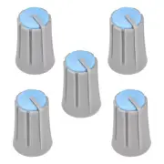5pcs,D type 6mm Potentiometer Control Knobs For Volume Tone Knobs Grey Blue