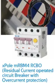 Eaton 25 Amp MCB & RCD MCB/RCD RCBO C Curve 4 Pole 30mA MRBM4-25/3/C/003-A-UK-PT