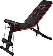 Everfit Weight Bench Multi Station Press Barbell Home Gym FID Chair Flat Incline Decline Toning Exercise Equipment Military Row Leg Extension Preacher Curl