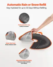 Tree Watering Ring 4 Packs 10 Gallons Slow Release Self-Watering Tree Bag