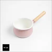 在飛比找momo購物網優惠-【HOLA】時尚琺瑯單柄湯鍋15cm-櫻花粉