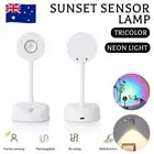 Rechargeable LED Night Light PIR Motion Sensor Sunset Wall Desk Lamp Decor Light