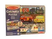 Melissa & Doug Vehicles Chunky Puzzle- 9 Pieces