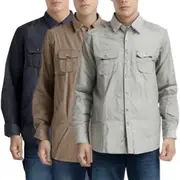 Mens Plain Slim 100% Cotton Long Sleeve Shirt