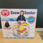 Snow Dasher Inflatable Snow Tube Portable Sled Heavy Duty