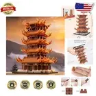 Micro Building Blocks Set: Authentic Yellow Crane Tower Architecture - 4288 Pcs