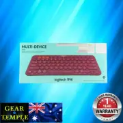 NEW Logitech K380 Bluetooth Wireless Keyboard PC iPad Android iOS Tablet Red