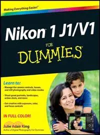 在飛比找三民網路書店優惠-NIKON 1 J1/V1 FOR DUMMIES