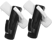 CONGARTENO 4pcs Headphone Hanger Hooks Self Adhesive Headset Holder for Home Internet Cafe Strong Adhesive Black White Design Fits All Headphones Prevent Scratches Damage