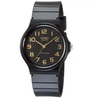 在飛比找ETMall東森購物網優惠-【CASIO】 超輕薄感指針錶-黑x金色數字 (MQ-24-