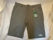 FLY GREEN DISC GOLF TOWEL POCKET PERFORMANCE SHORTS(TM) - SAND - SIZE 44