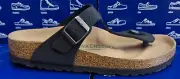 Birkenstock Gizeh Birko Flor Earthy Vegan Black Women Sandal Regular Fit 1020380