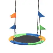 Round Web Tree Swing Playground Outdoor Hanging Play Slide Seat Net Rope 100cm