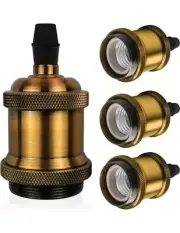 DiCUNO E26 Vintage Lamp Socket, Edison Pendant Light Socket Replacement Antique