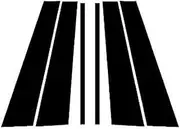 QASULER for Land, for Rover, for Range, for Rover, Sport 2010-2013 Carbon Fiber Polished Pillar Posts 6PCS Window Trim Cover Car Window Trim Cover