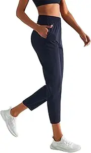 [XNMAYA] Women's Cargo Capris Pants Lightweight Quick Dry Hiking Pants Outdoor Athletic Workout Lounge Work Casual Trousers