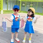 MARIO 瑪利歐 馬力歐 兒童動漫套裝 夏季 COSPLAY 卡通服裝 童裝 衣服 裙子