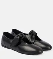 [CO] CO Bow-detail leather flats AU 4 black