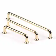 96mm 128mm 192mm Polished gold Furniture Kitchen Bathroom Cabinet Handles Drawer Bar Handle Pull Knob