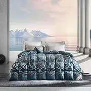 Tie-dye Duvet Puffy Goose/Duck Feather Down Comforter Queen/King, Feather Down All Season Duvet Insert, Cotton Cover Super Warm Duvet for Cold Weather/Sleepers - 220x240cm/86x95in,A-Filling2000g