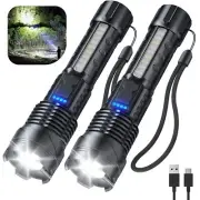 Cinlinso Flashlight High Lumens Rechargeable 2 Pack 990000 Lumen Super Bright...