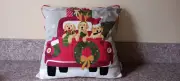 nwt NOVOGRATZ Christmas Labrador Retriever Dogs 19x19 Pillow GORGEOUS!