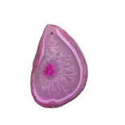Pink & White Freeform Agate Slice; measures 63x44x5mm