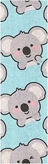 Amooorous Cartoon Cute Grey Koala Decorative Grip Tape for Skateboards Designs Anti Slip Fusion Scooter Grip Tape Anti-Tearing mini Cruiser Skateboard Grip 33×9 Inch