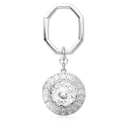 Swarovski Crystal Key ring Round cut, White, Rhodium plated 5669119