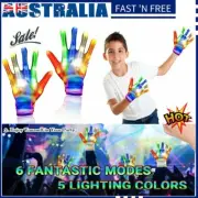 Flash House LED Gloves Flashing Finger Light Up Rave Party Doof Glow In the Dark