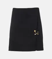 [Versace] Versace Safety Pin wool miniskirt AU 8 black