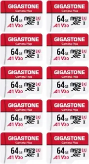 [Gigastone] 64GB 10-Pack Micro SD Card, Camera Plus, Microsdxc Memory Card for W