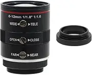 Microscopes Equipment 3MP Industrial C_CTV Lens 6mm-12mm Varifocal C Mount 1/1.8 inch Aperture F1.6 for Video IP Cameras Machine Vision