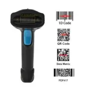 1D 2D Wired Barcode Scanner or Wireless Scanner or Handheld Bluetooth Reader