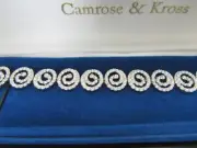 CAMROSE & KROSS JACQUELINE KENNEDY CRYSTAL SWIRLED PLATINUM PL BRACELET NIB